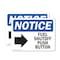 Signmission Fuel Shutoff Push Button (Right Arrow) Sign With Symbol, 7 in W x Rectangle, Vinyl Decal OS-2PACK-NS-D-57-L-12942 - alternate 1